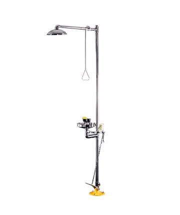 Compound emergency shower eyewash